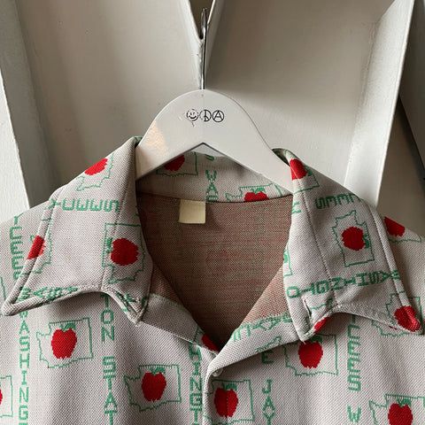 70’s Apple Print Party Shirt - Medium