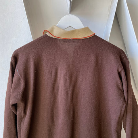 60’s Pointed Collar Knit Pullover - Medium