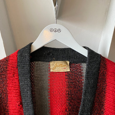 60's Jantzen Striped Cardigan - Medium