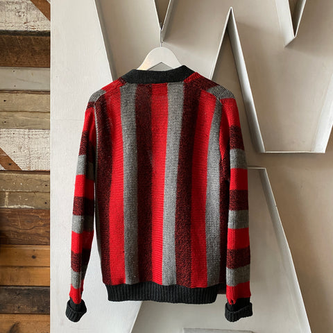 60's Jantzen Striped Cardigan - Medium