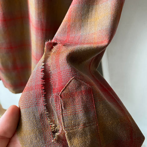 50's Flannel Board Shirt - Medium