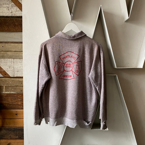 60's Portland Fire Quarter Zip - Large
