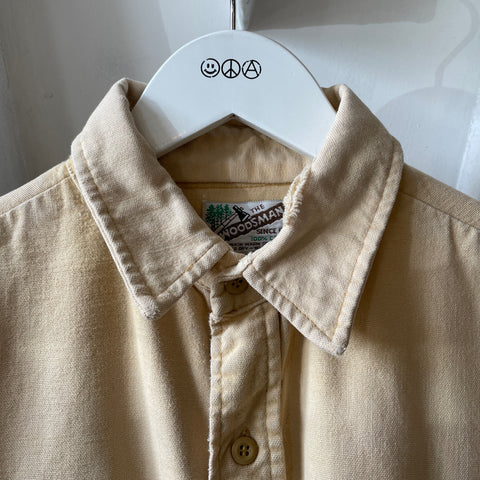 60’s Thrashed Heavy Cotton Work Shirt - Large