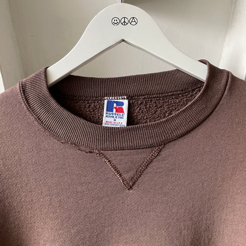 90's Brown Russell Crewneck - Medium