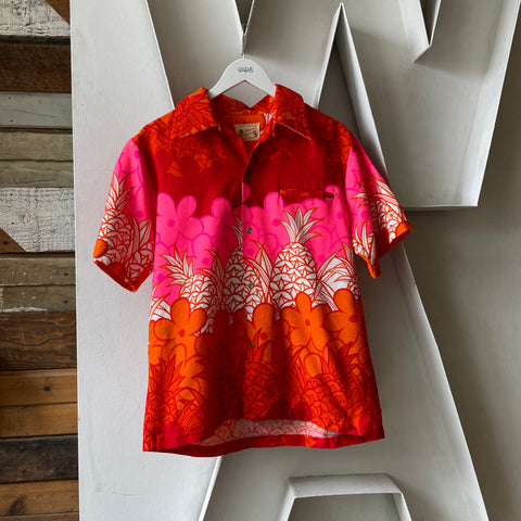 60’s Barkcloth Aloha Loop Collar - Large