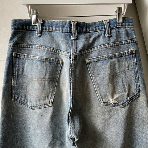 70's Patchwork Denim - 32” x 31”
