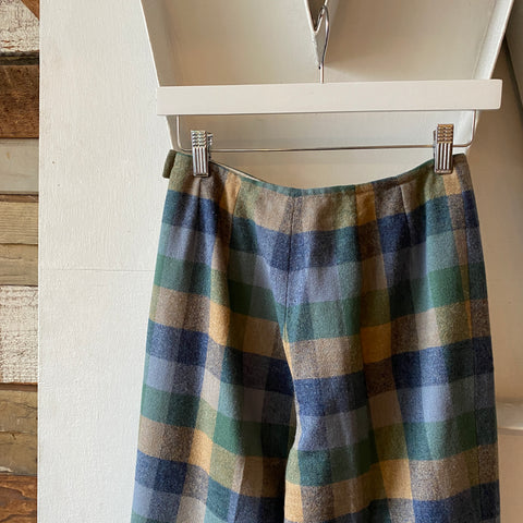 80's Pendleton Plaid Pants - 26” x 32.5”