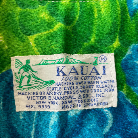 70’s Kauai Barkcloth Aloha Shirt - Medium