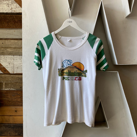 70's Mexico Striped Sleeves - Medium