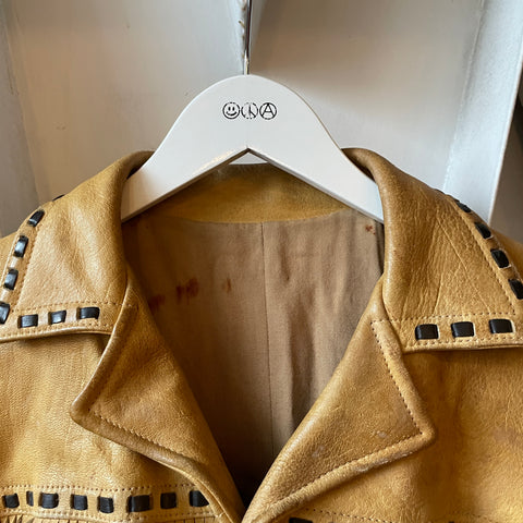 40’s Fringed Buckskin Jacket - Small