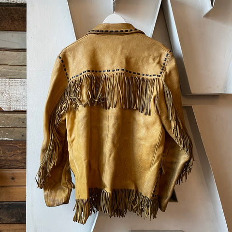 40’s Fringed Buckskin Jacket - Small