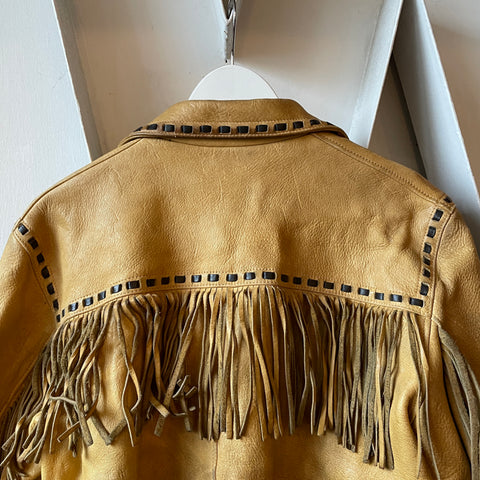 40’s Fringed Buckskin Jacket - Small