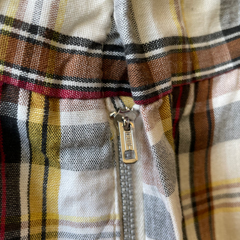60’s Madras Plaid Shorts - 26” x 3”