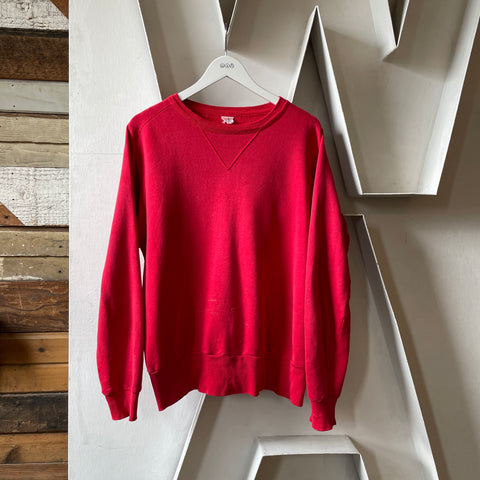 50’s Brent Freedom Sleeve Single V Crewneck - Large
