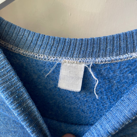 70's Heathered Blue Raglan - Large