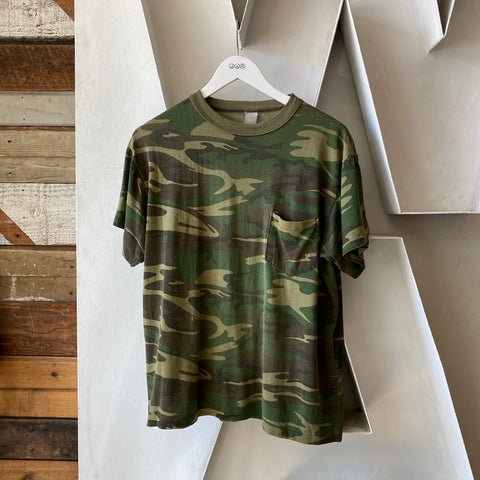 80's Camo Pocket Tee - Large