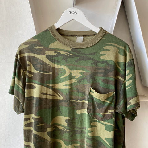 80's Camo Pocket Tee - Large