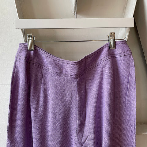 60’s Lavender Linen Flares - 27.5” x 29”