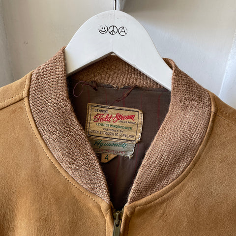 50’s Field & Stream Suede Zip Bomber - Medium