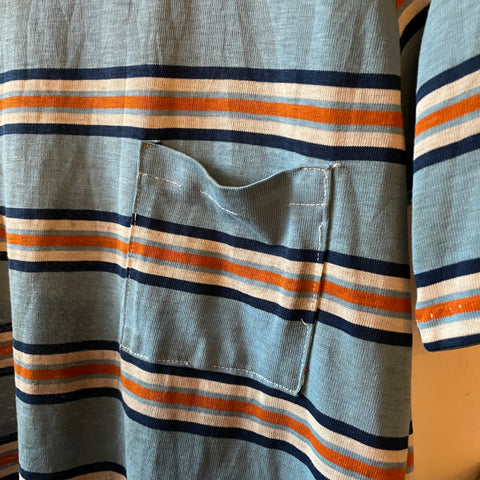 70’s Thrashed Striped Pocket Tee - Small