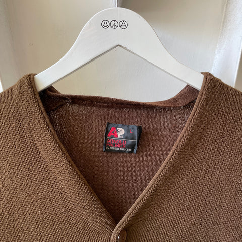 80’s Brown Cardigan - Large