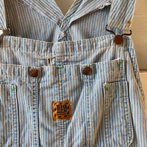 80's Big Ben Hickory Overalls - 33” x 32”