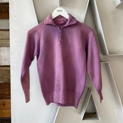 50’s HaneSport Quarter Zip Sweatshirt - Small