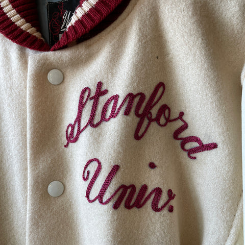 70's Stanford Varsity Jacket- Medium
