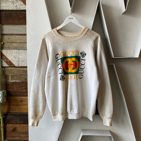 80's Gucci Bootleg Crewneck - Large