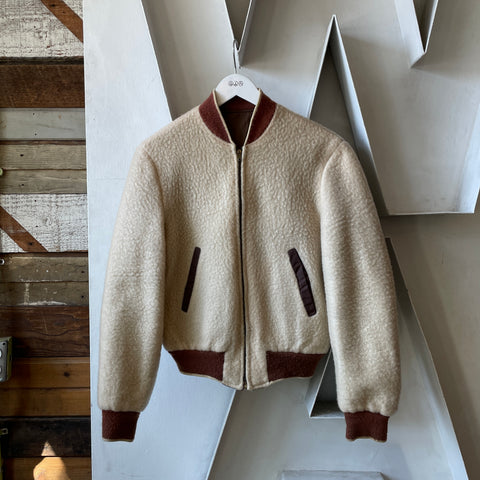 50's Reversible Blank Varsity Jacket - Medium