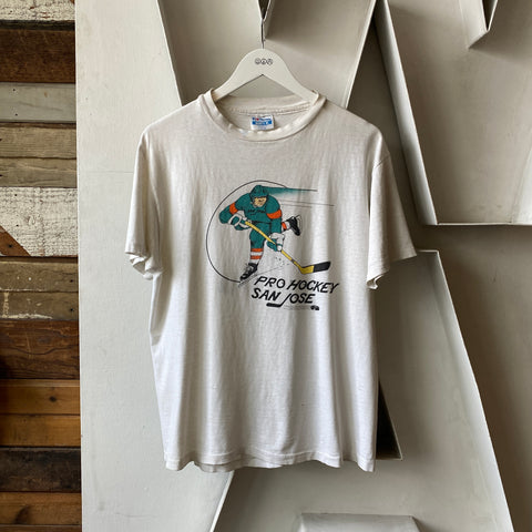 80's San Jose Hockey Tee - Large