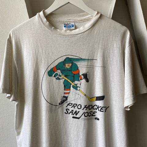 80's San Jose Hockey Tee - Large