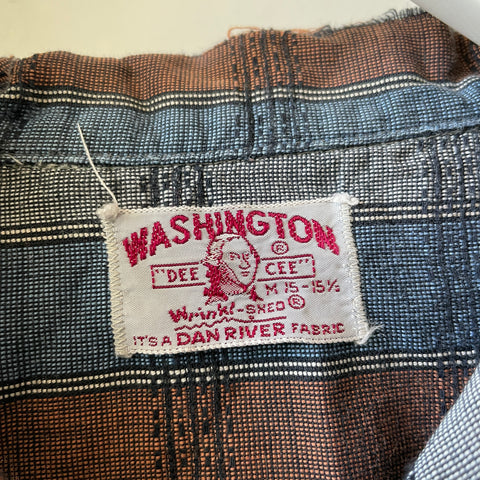 60’s Thrashed Plaid Loop Collar - Small