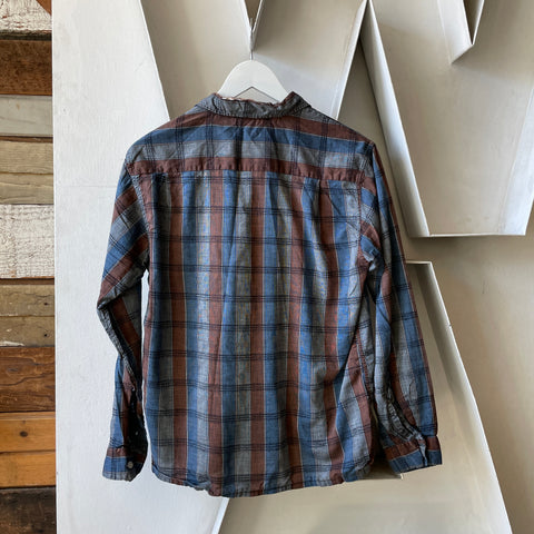60’s Thrashed Plaid Loop Collar - Small