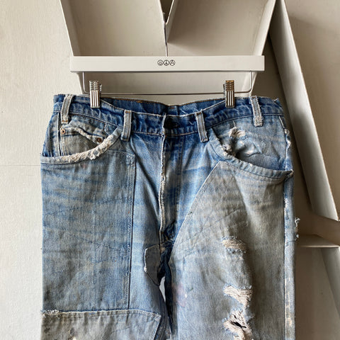 80's Patchwork Orange Tabs - 35” x 32”