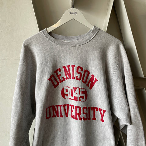80’s Denison University Reverse Weave Crewneck - Large