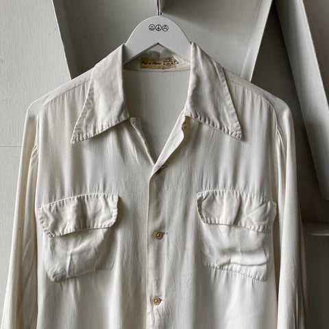 50's Rogue Fol-O-Thru Rayon Shirt - Large