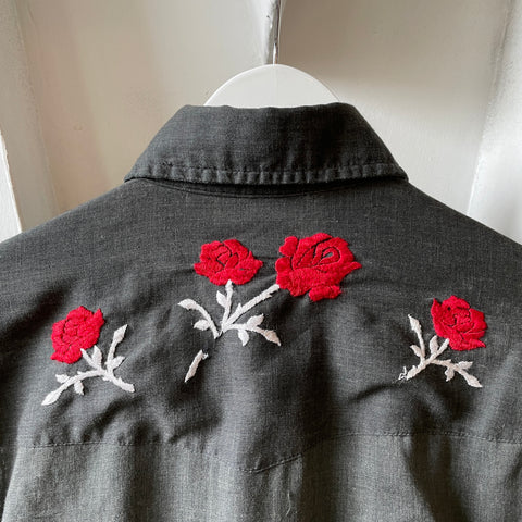 70’s Embroidered Western Shirt - Small