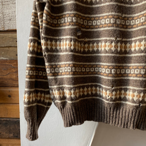 80's Thrashed Pendleton Sweater - Medium