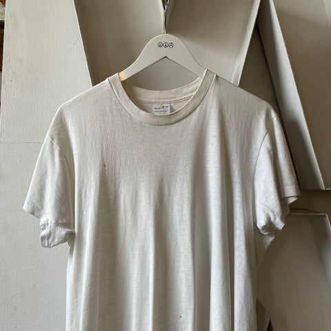 80’s Blank White Tee - Large