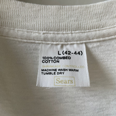 80’s Blank White Tee - Large