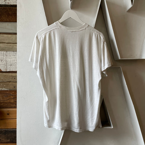 80’s Blank White Tee - Large