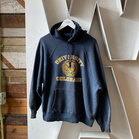 70's University Of Colorado Hoodie - Large