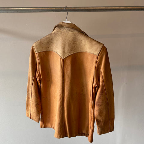 60's Two Tone Leather Jacket - Small