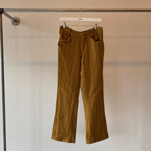 70's Patterned Wool Pants 30” x 29”