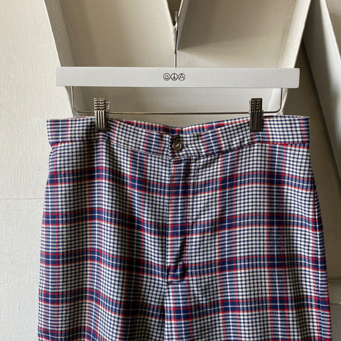 70’s Plaid Flares - 30” x 27”