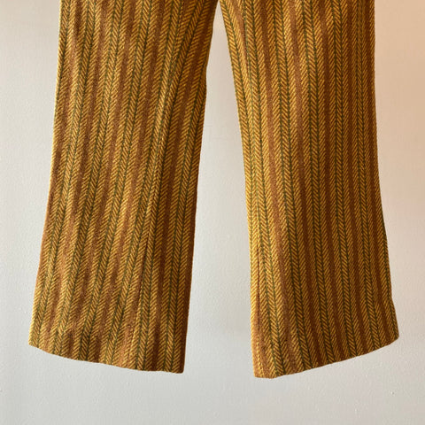 70's Patterned Wool Pants 30” x 29”