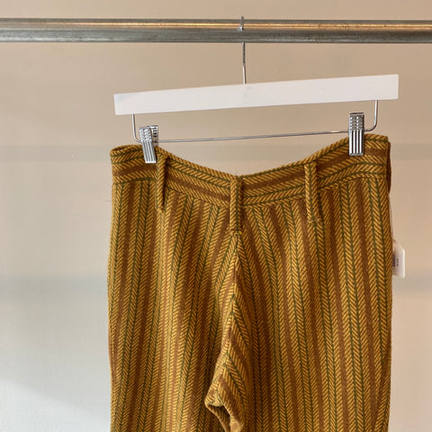 70's Patterned Wool Pants 30” x 29”