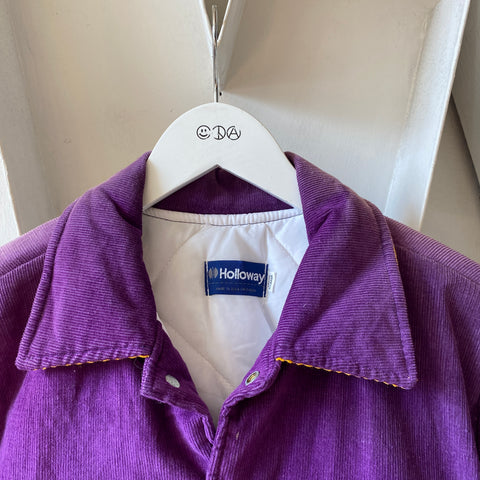 80's Purple Corduroy Bomber - Medium