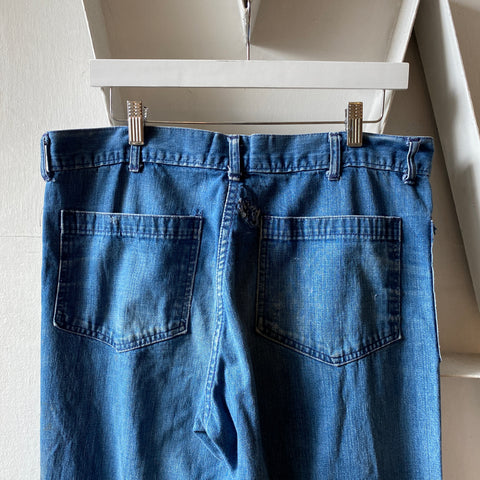 70's Repaired Dungarees - 35” x 31.5”